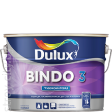 Краска глубокоматовая латексная для интерьеров DULUX Bindo 3, 10л