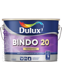 Краска полуматовая латексная для интерьеров DULUX Bindo 20, 10л