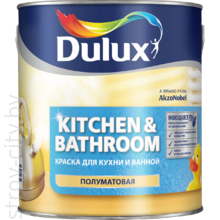 Краска полуматовая латексная для кухни и ванной DULUX Realife, 2,5л