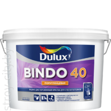 Краска полуглянцевая латексная для интерьеров DULUX Bindo 40, 10л